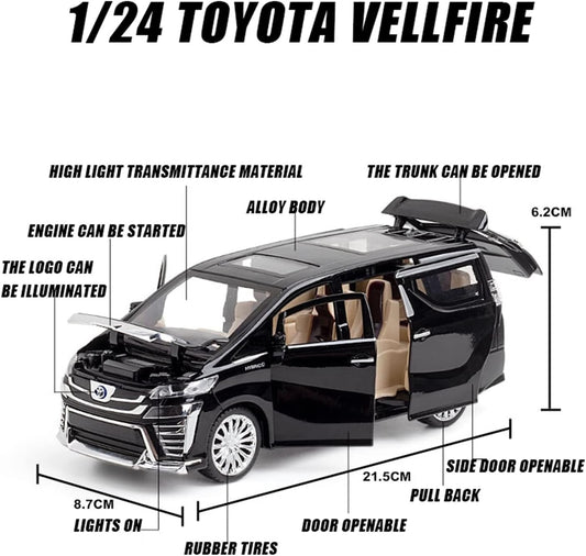Toyota Vellfire Alphard 1:24 diecast scale model car collectible