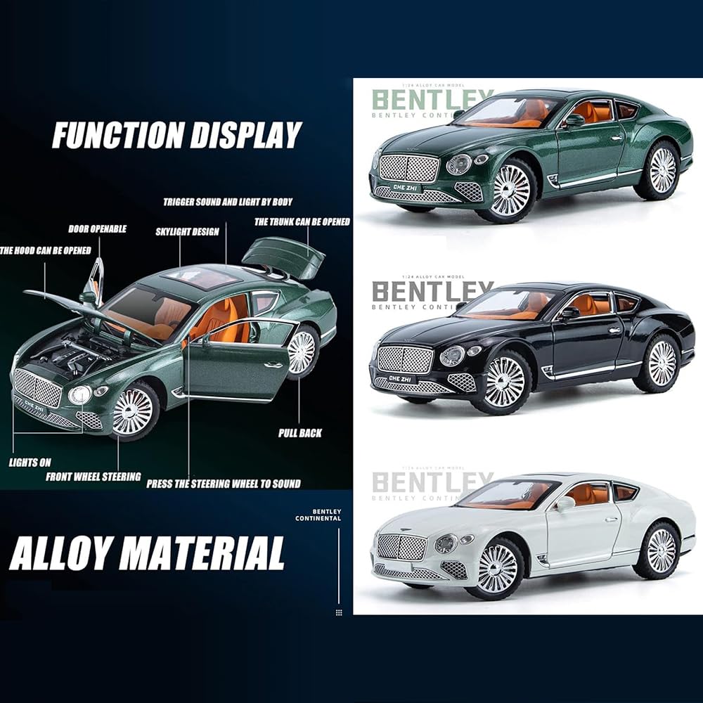 Bentley Continental Gt Scale Model Diecast Metalcar - All Size