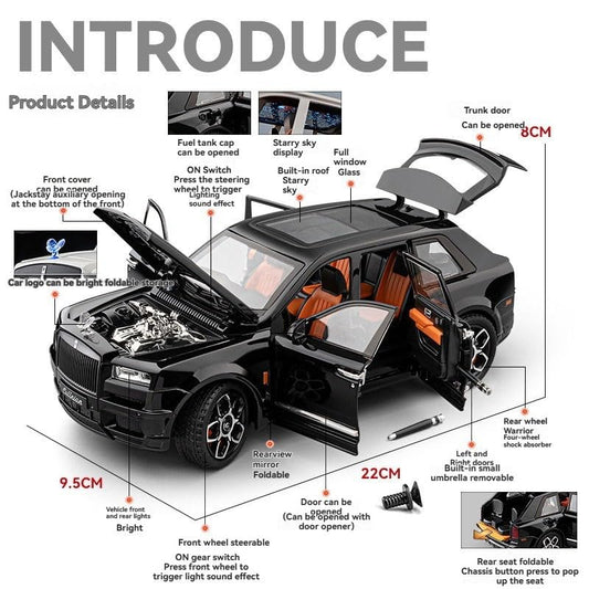 Rolls Royce Cullinan 1:20 Diecast Scale Model Car
