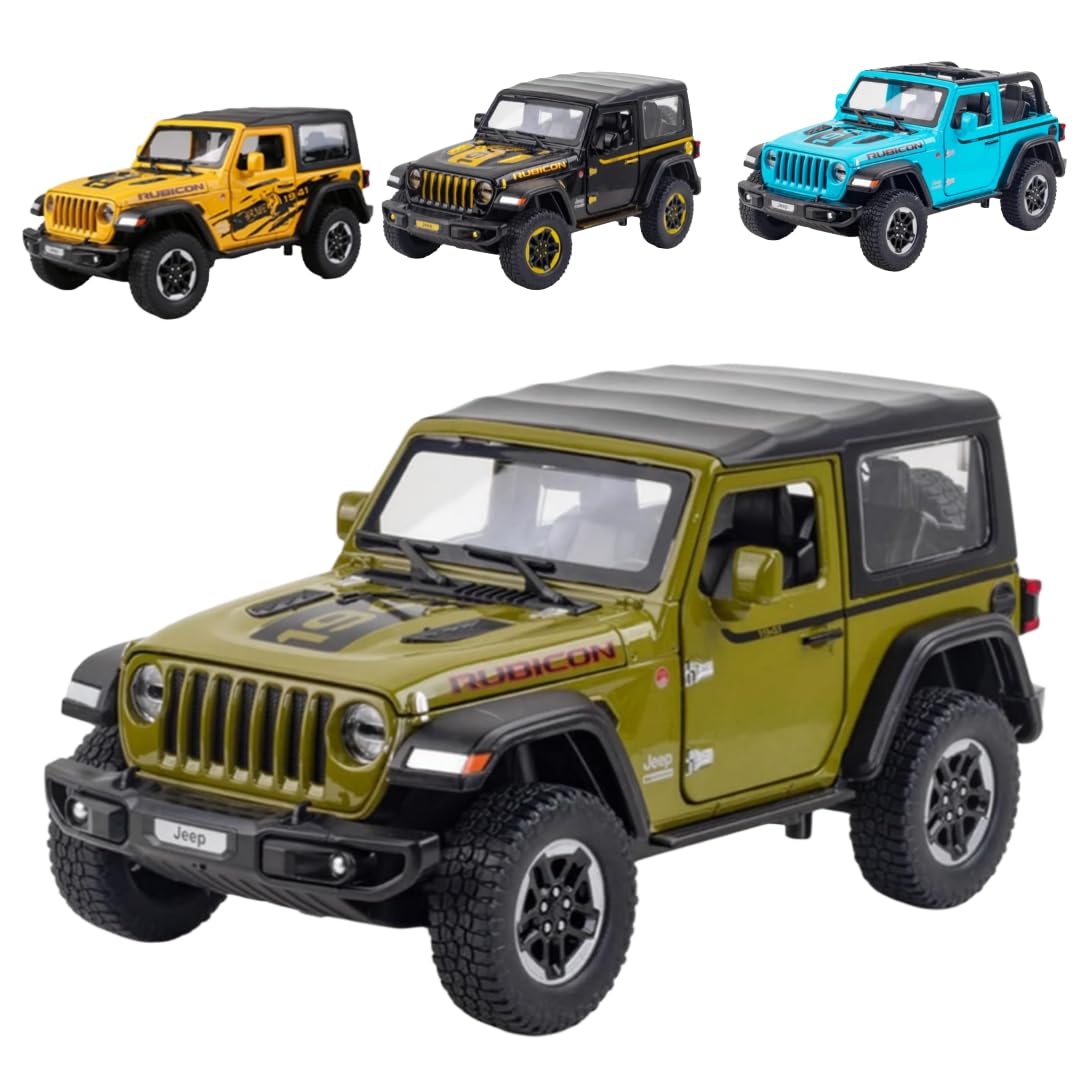 Wrangler Rubicon Thar Jeep Scale Model Diecast Metalcar - All Size