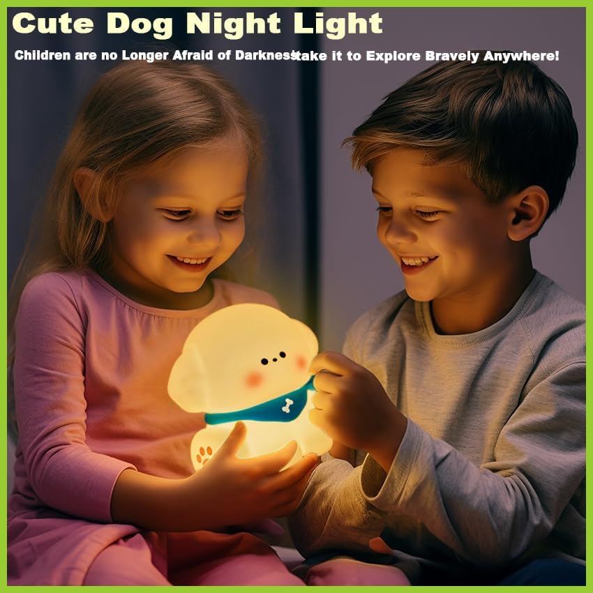 Puppy Night Light for Kids Lamp