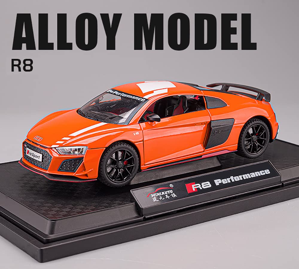Audi R8 V10 Scale Model Diecast Metalcar - All Size