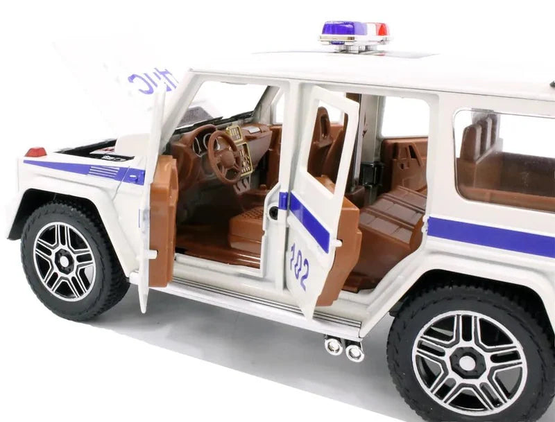 G Wagon Police Jeep Scale Model Diecast Metalcar - All Size