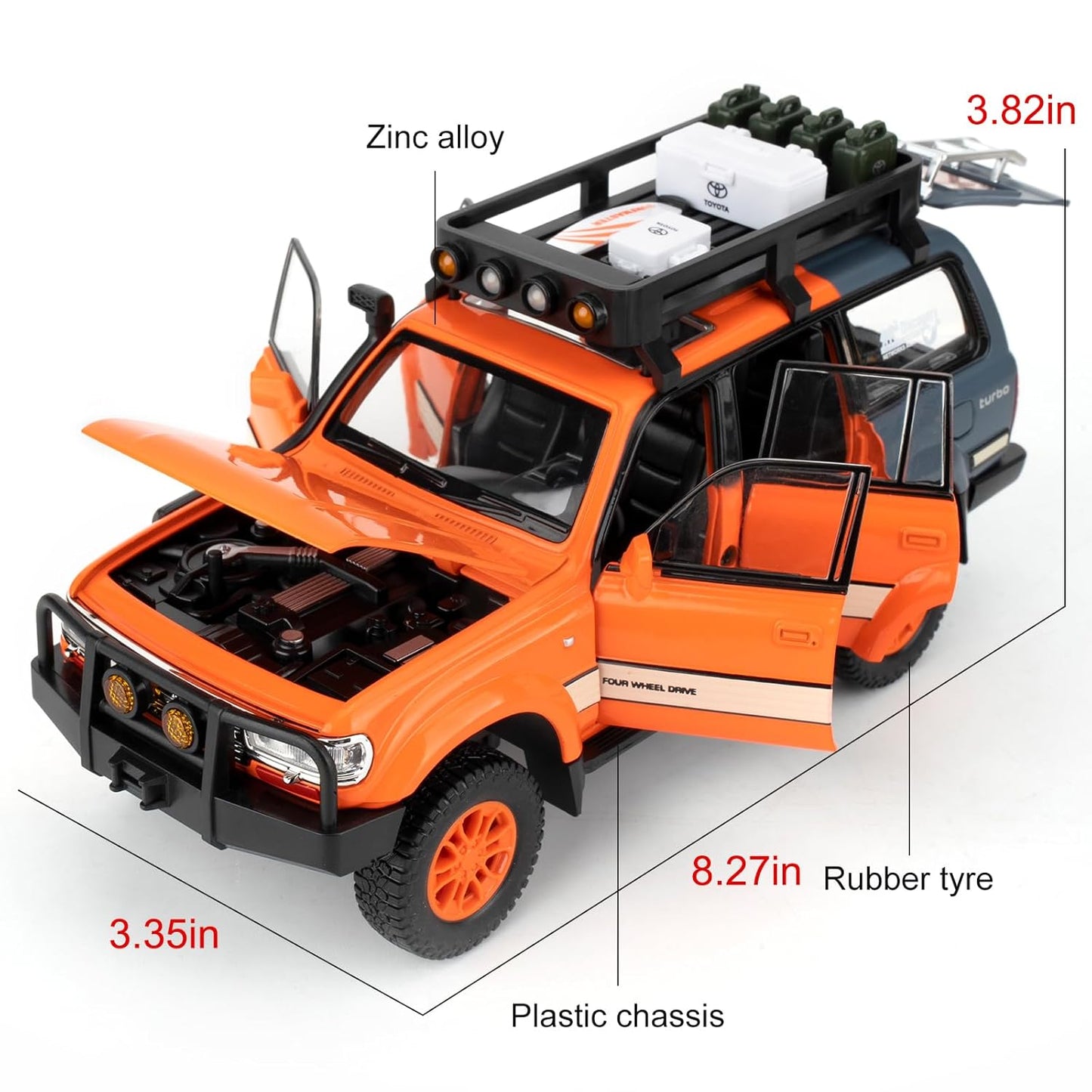 Toyota Land Cruiser LC80 Scale Model Diecast Metalcar