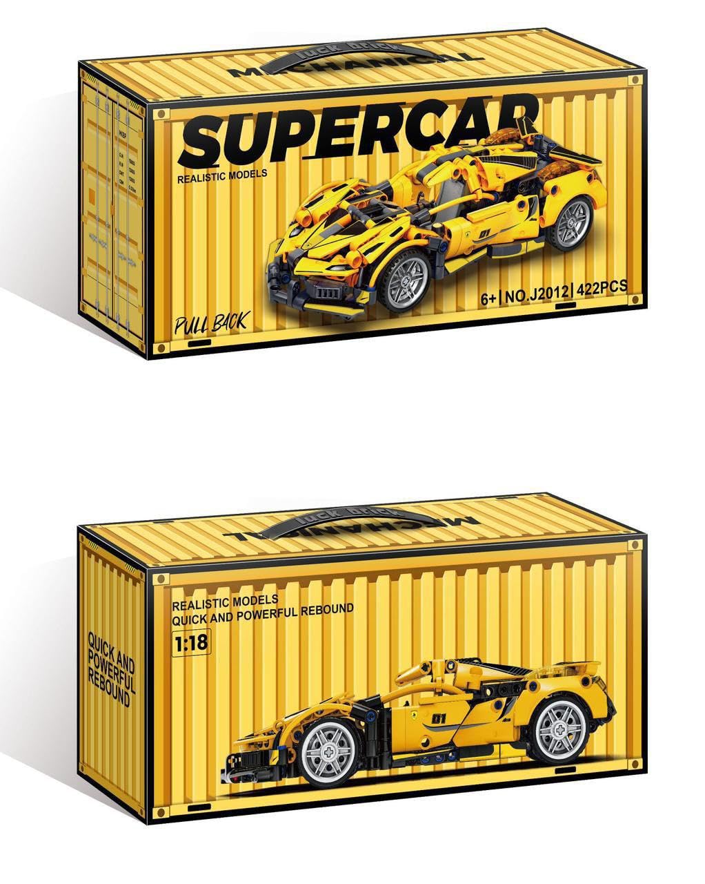 Pull Back Racing Car Building Block Set 1:18 diecast scale model