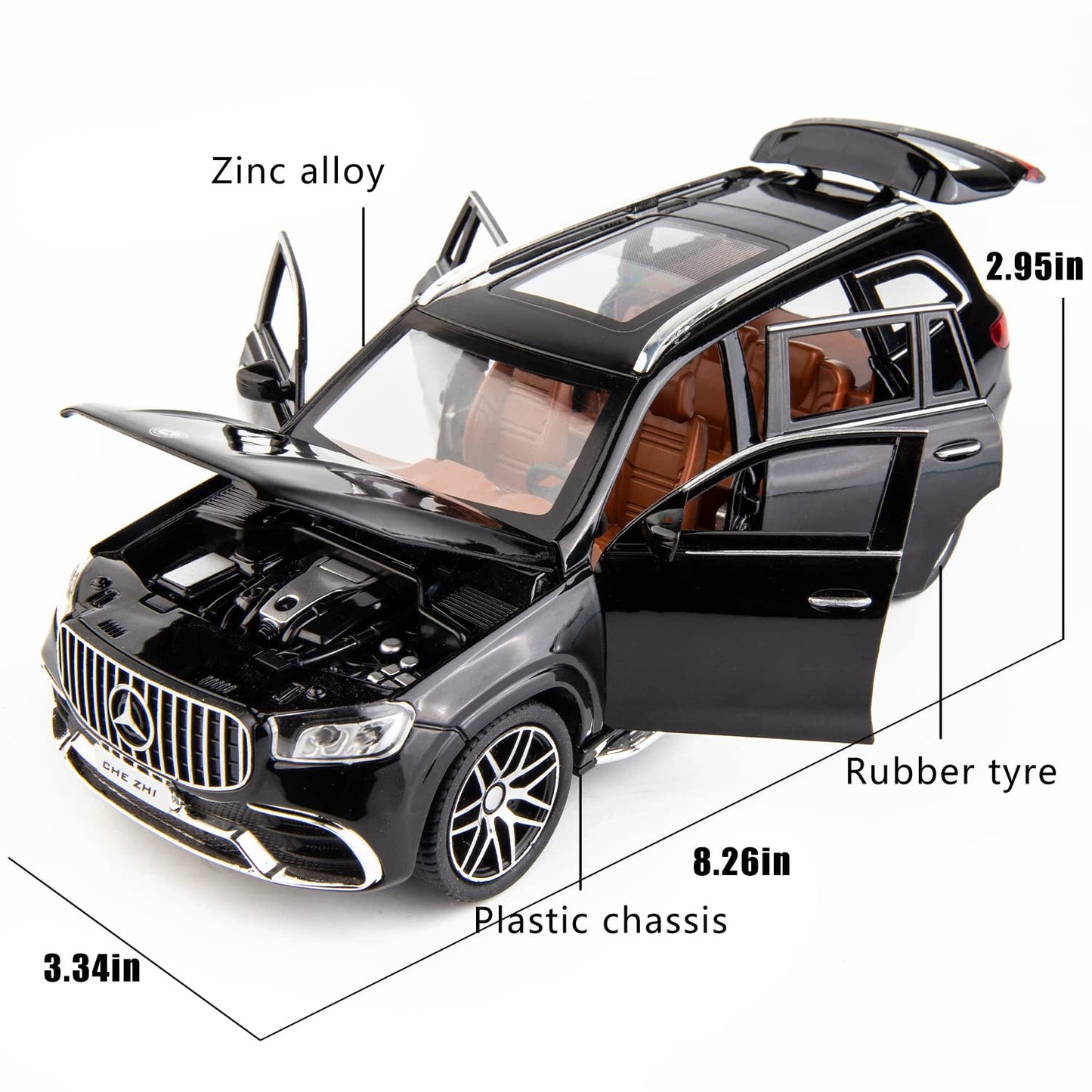 Mercedes Amg Gls63 Scale Model Diecast Metalcar - All Size