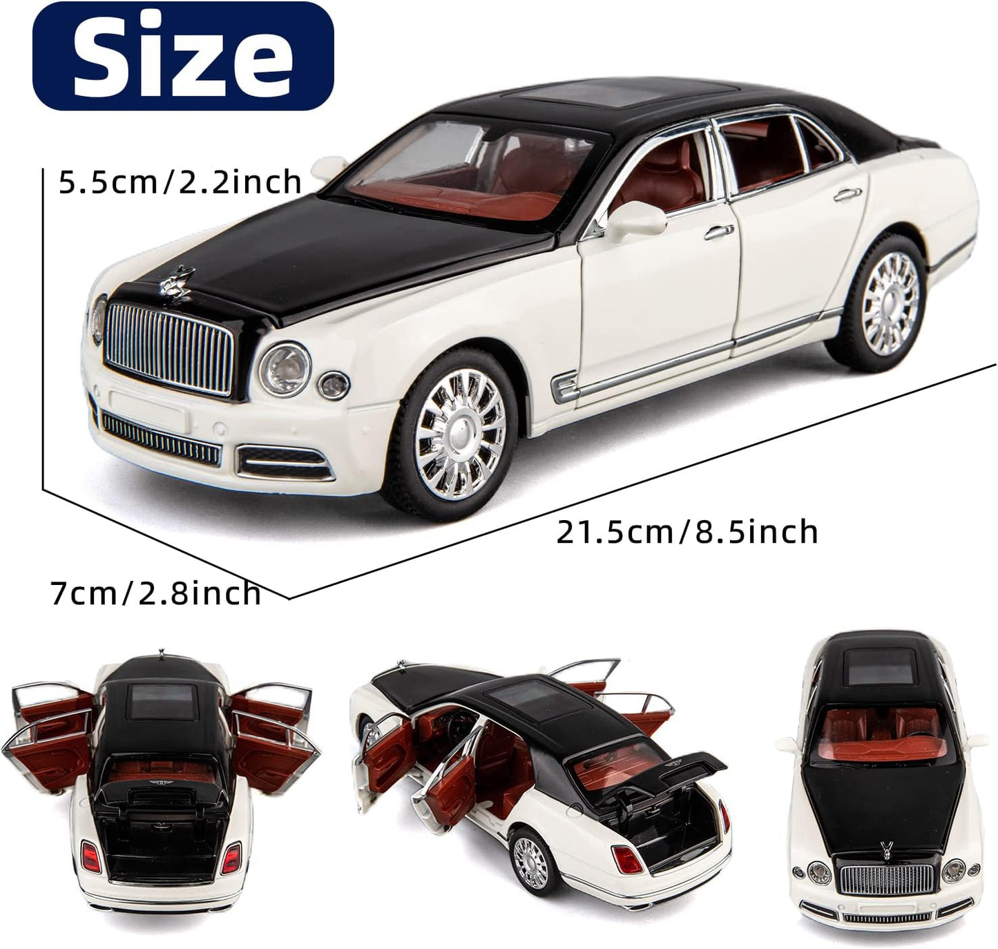Bentley Mulsanne Scale Model Diecast Metalcar - All Size
