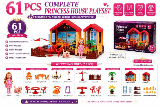 Large Doll House Play Set