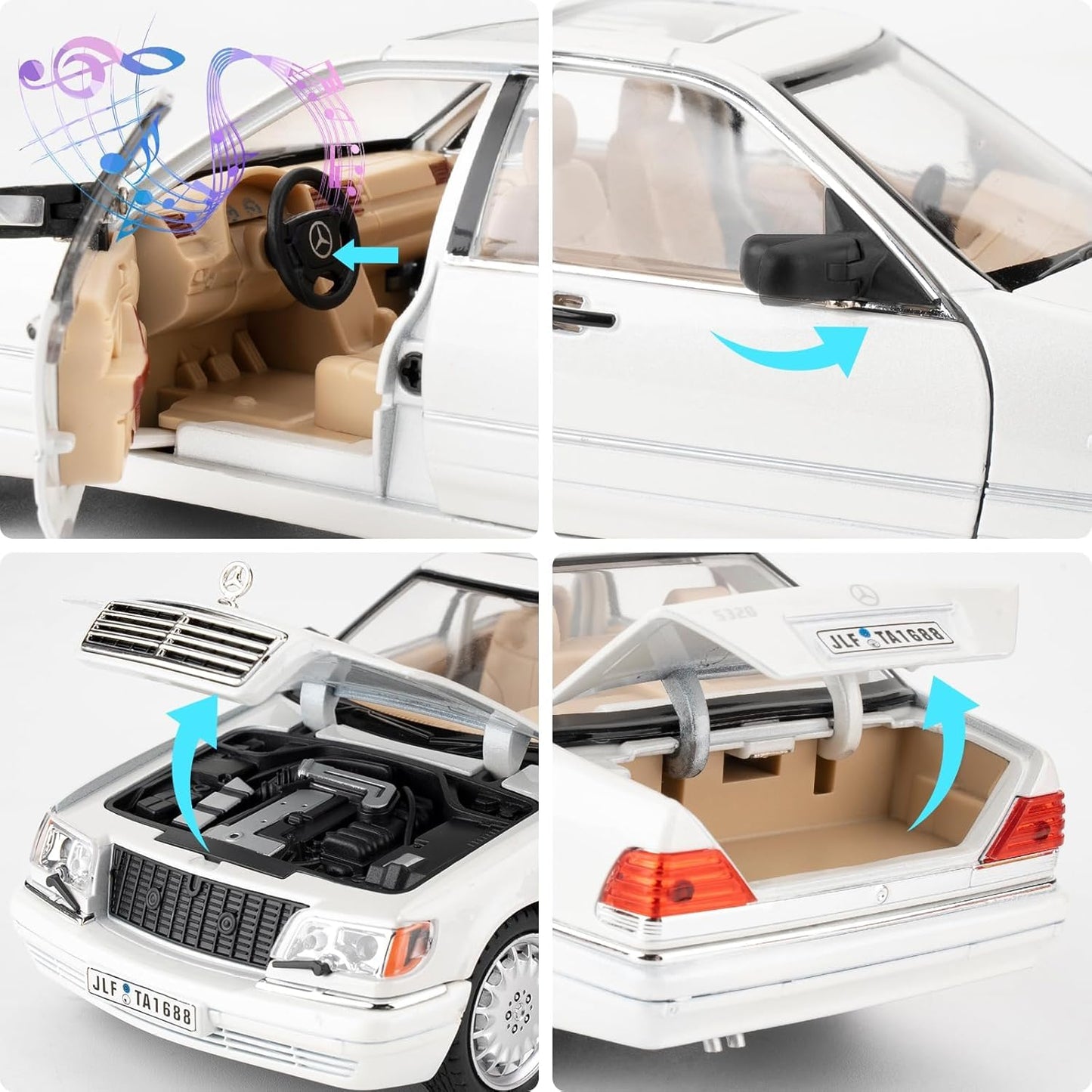 Mercedes-benz W140 320sel Scale Model Diecast Metalcar