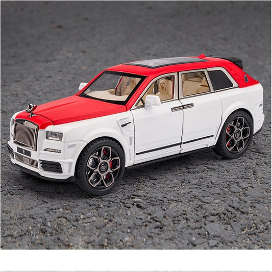 Rolls Royce Cullinan White-Red 1:24 Diecast Scale Model Car