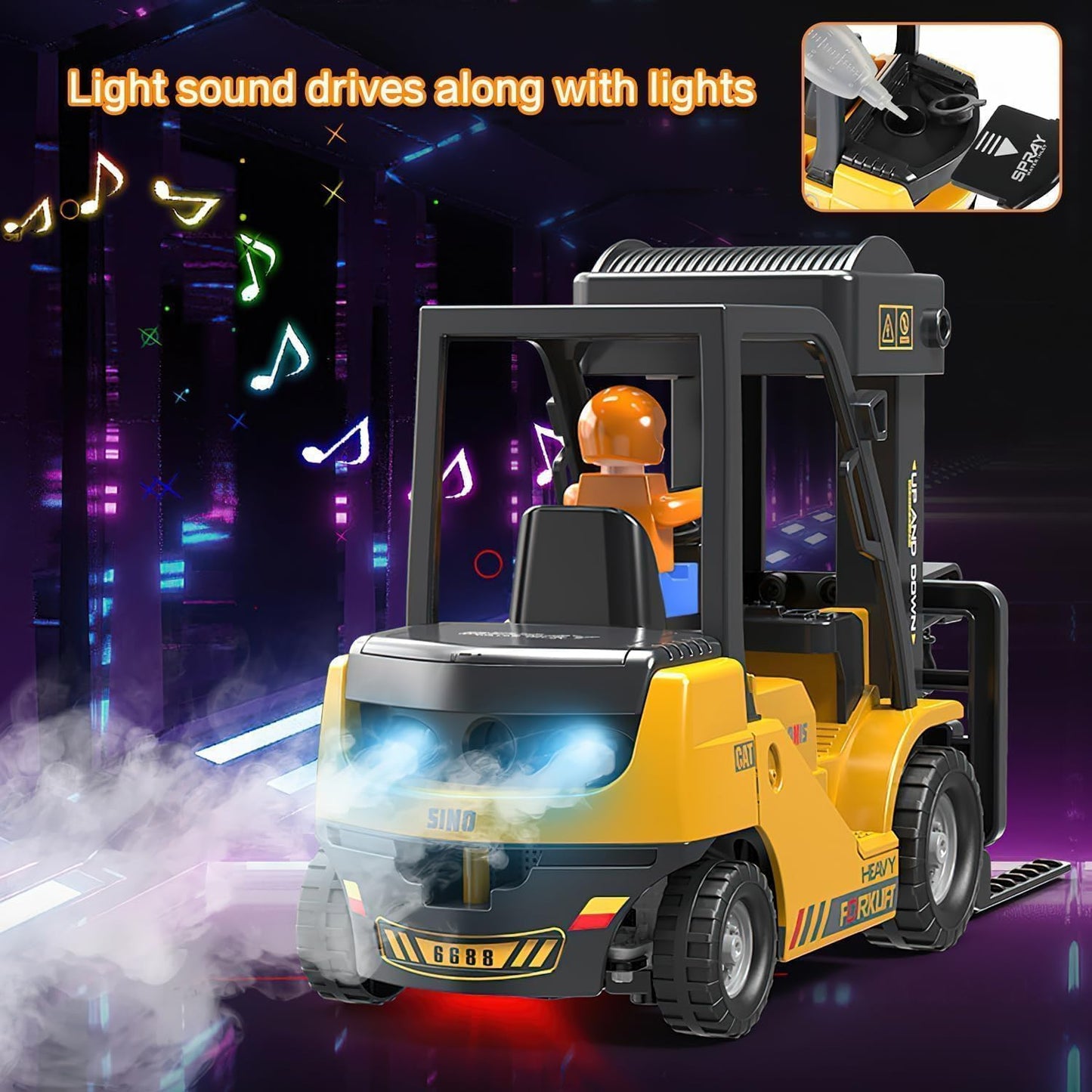 Remote Control Construction Vehicle 1:24 RC Forklift Truck โ 11 Channel