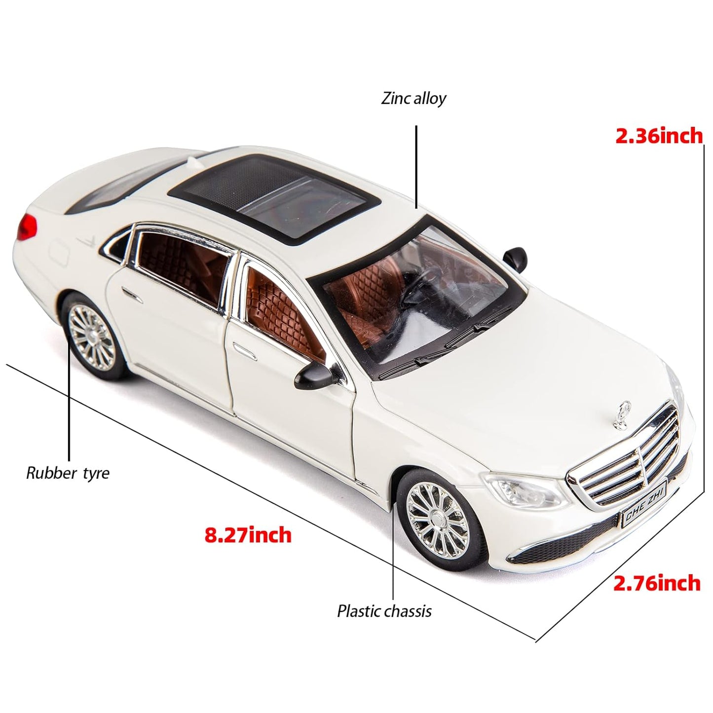 Rolls Royce Wraith Mansory Scale Model Diecast Metalcar - All Size