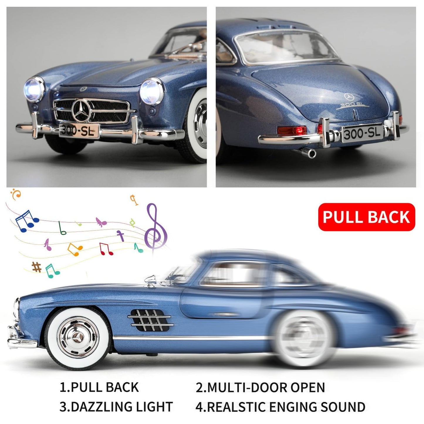 1954 Mercedes-Benz 300SL W198 diecast scale model car collectible