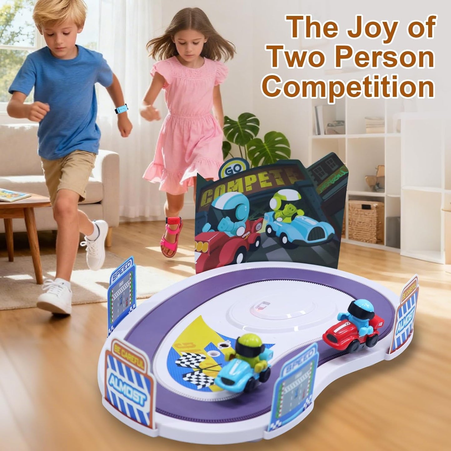 Two-Player Battle Wireless Motion Sensing Racing Track Toy Set
