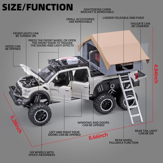 Trucks For Kids F150 Raptor Scale Model Diecast Metalcar - All Size