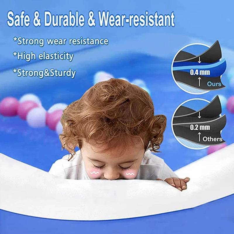 6 FT ROUND PORTABLE INFLATABLE & FOLDABLE SWIMMING POOL OUTDOOR & INDOOR WATER SWIMMING POOL FOR KIDS & ADULTS