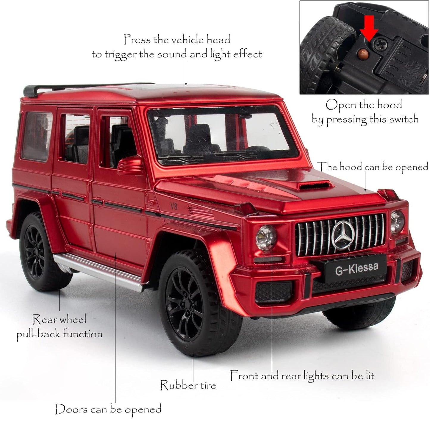Mercedes Benz G-klessa Scale Model Diecast Metalcar - All Size