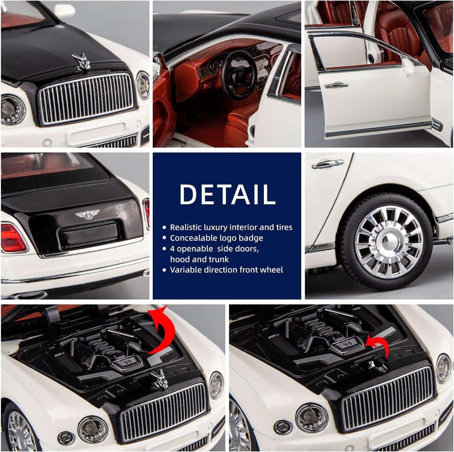 Bentley Mulsanne Scale Model Diecast Metalcar - All Size