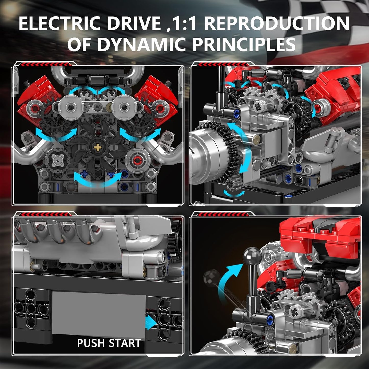 Mould King 10204 V8 Engine Building Set