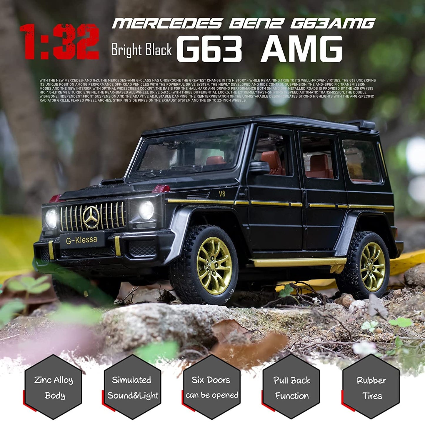Mercedes Benz G-klessa Scale Model Diecast Metalcar - All Size