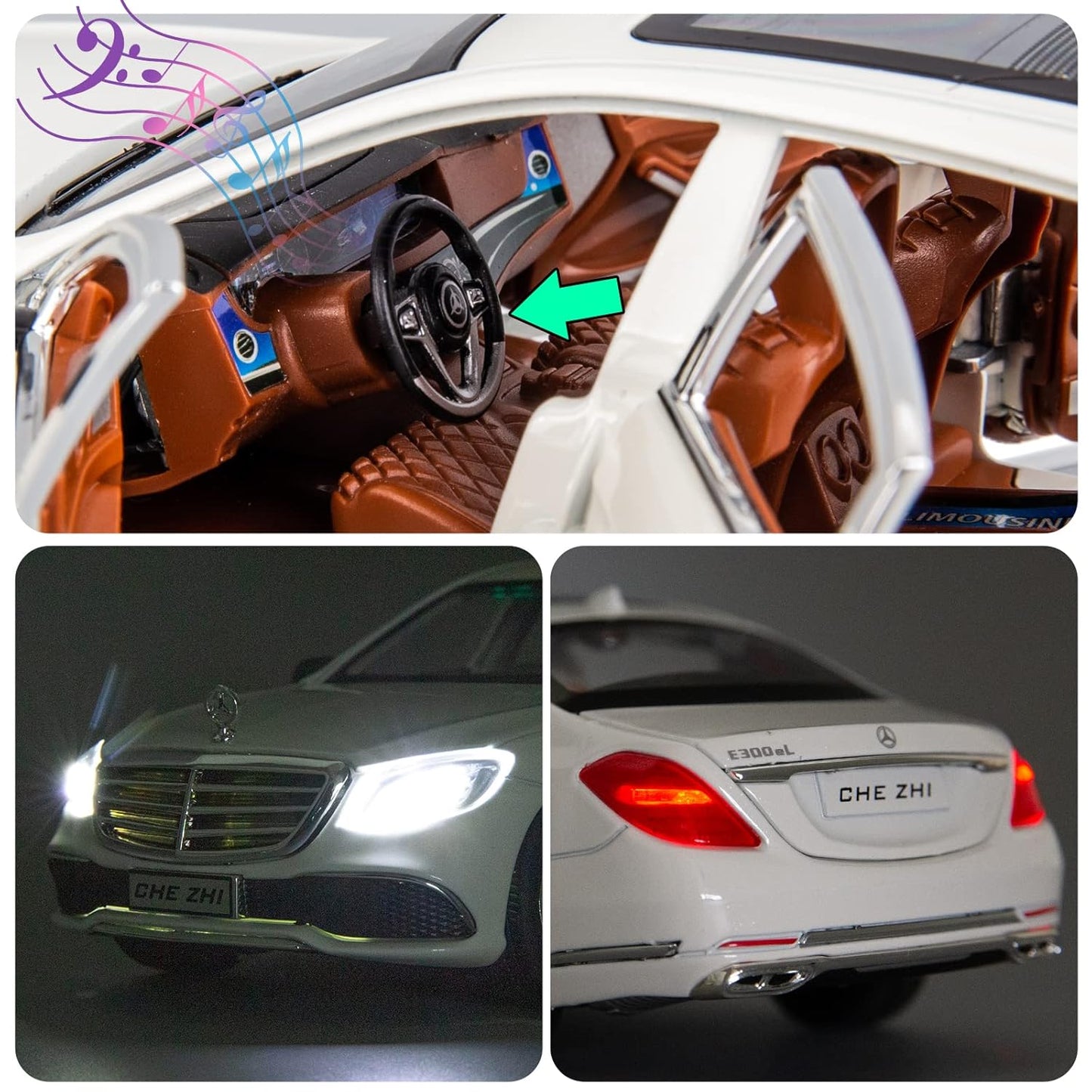 Mercedes Benz 300 EL 1:24 Scale Model Diecast Metalcar