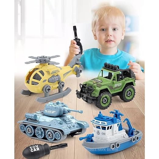 ABS Plastic DIY Military Vehicle Toy Set with Disassembly Tool Vehicles