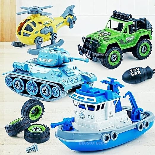 ABS Plastic DIY Military Vehicle Toy Set with Disassembly Tool Vehicles