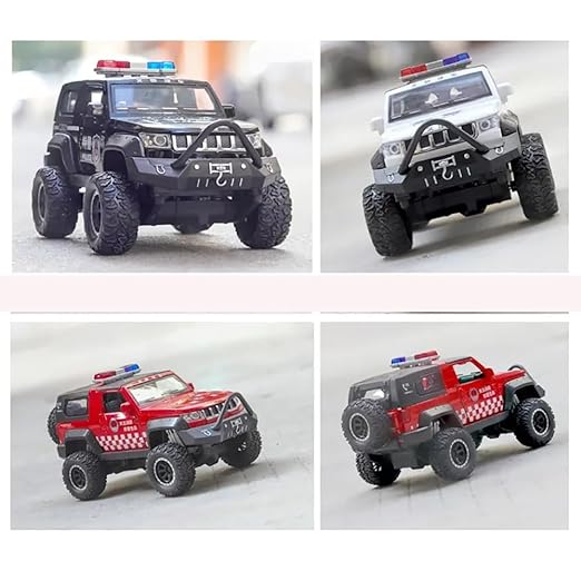 Jeep Police Scale Model Diecast Metalcar - All Size