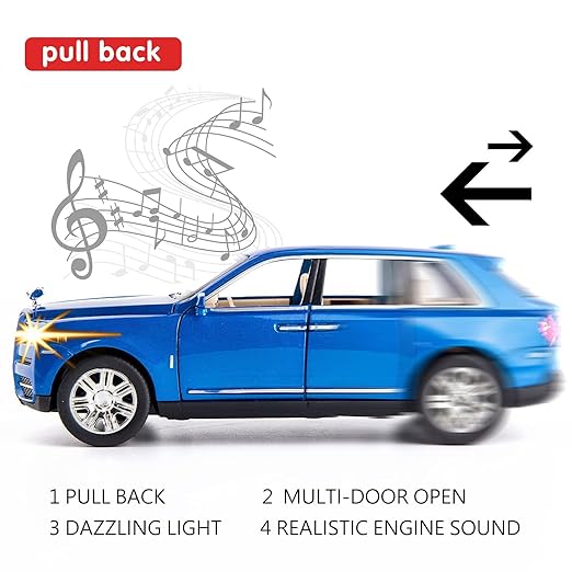 Rolls Royce Cullinan Black Scale Model Diecast Metalcar - All Size