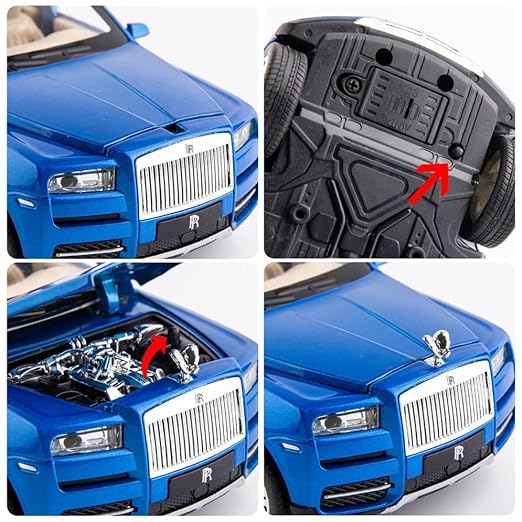 Rolls Royce Cullinan Black Scale Model Diecast Metalcar - All Size