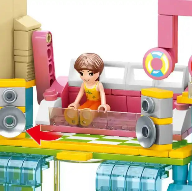 Girls Water Park Building Blocks Set