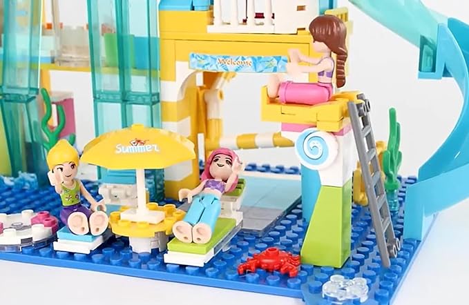 Girls Water Park Building Blocks Set