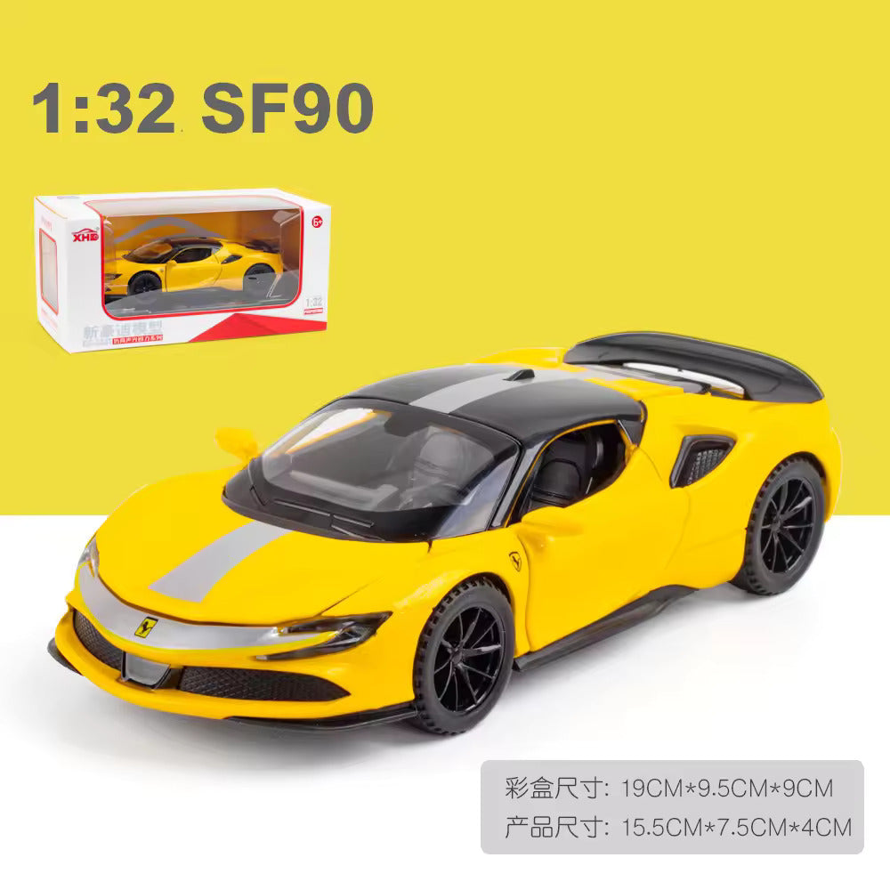 Ferrari Sf90 Scale Model Diecast Metalcar - All Size