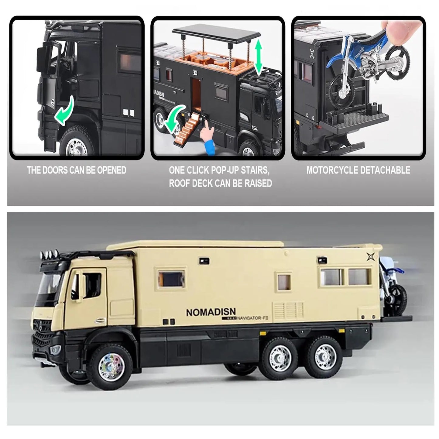 Mercedes-benz Nomadison Rv Scale Model Diecast Metalcar - All Size