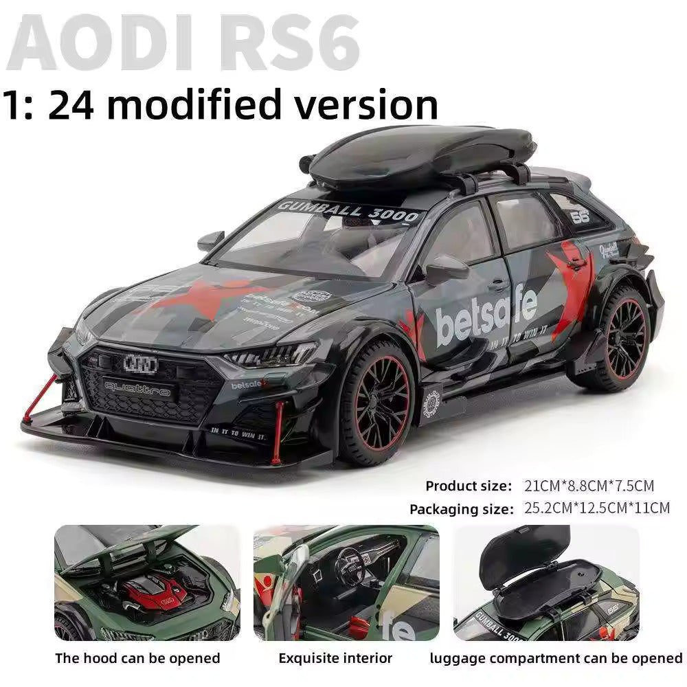 Audi Rs6 Militery Scale Model Diecast Metalcar - All Size