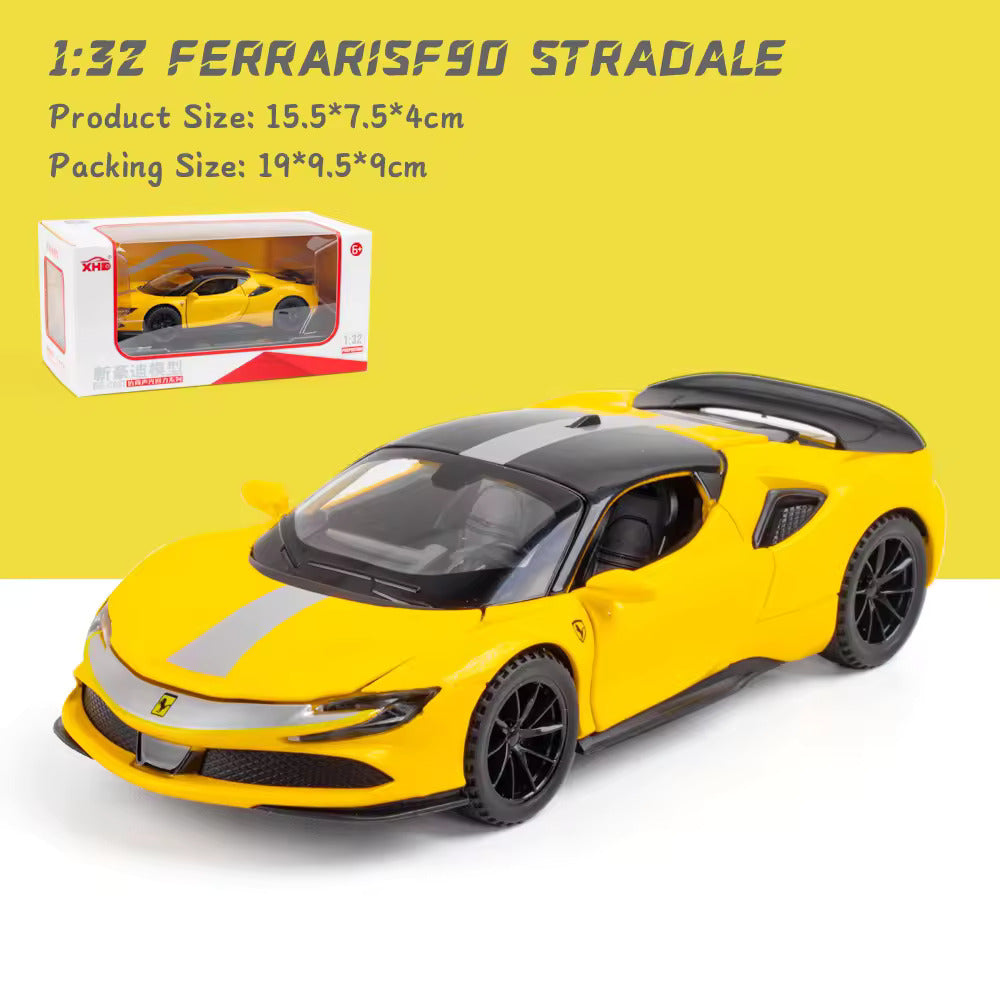 Ferrari Sf90 Scale Model Diecast Metalcar - All Size