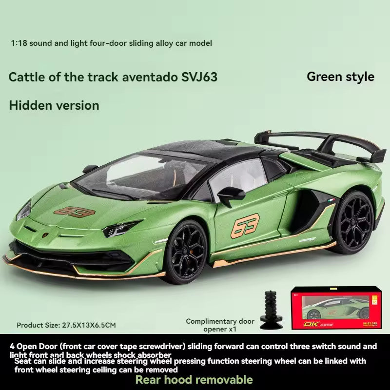 Lamborghini Svj-63 Scale Model Diecast Metalcar - All Size