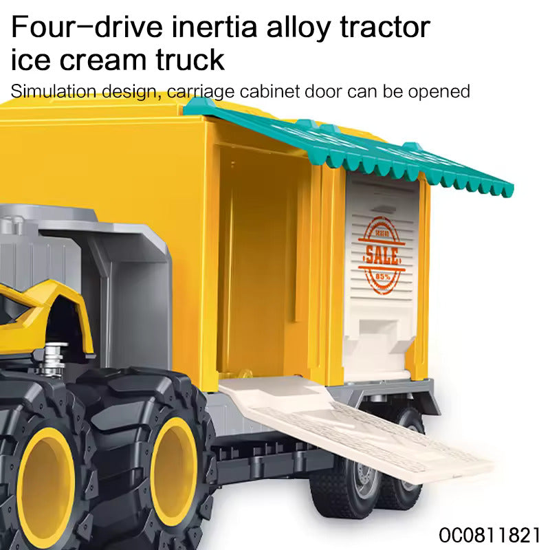 1:43 Metal Toys Alloy Diecast Truck Set Toy, Diecast Miniature Car Model (Pack of 1-Multicolor) (Salling Transport Truck)