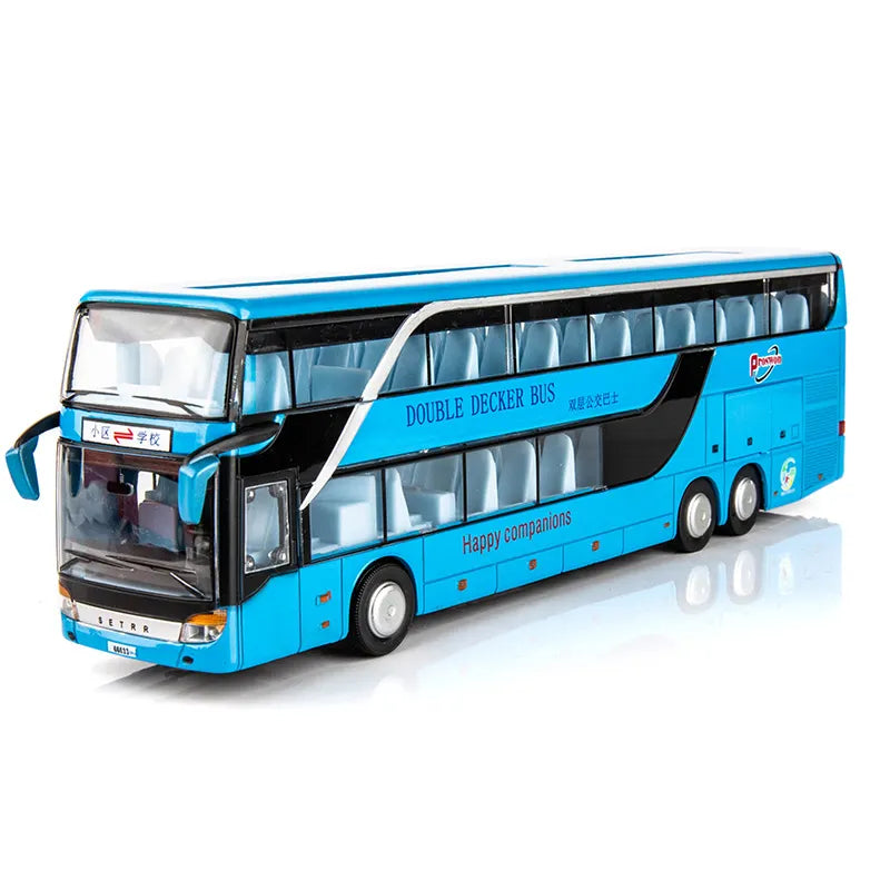 Double-Decker Tourist Bus Diecast Scale Model – kyaratoy.com