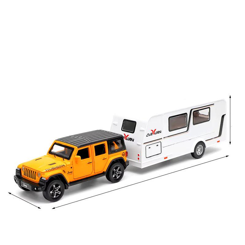 Wrangler Jeep Trailer Scale Model Diecast Metalcar - All Size
