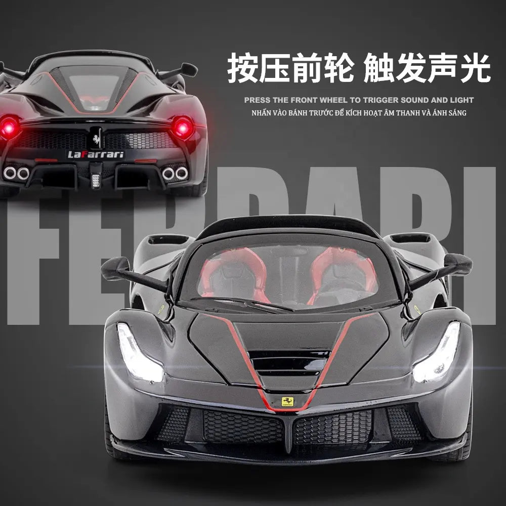 Big Size 1:24 Ferrari Rafa Roadster Sports Car Scale Model Diecast Metal Car