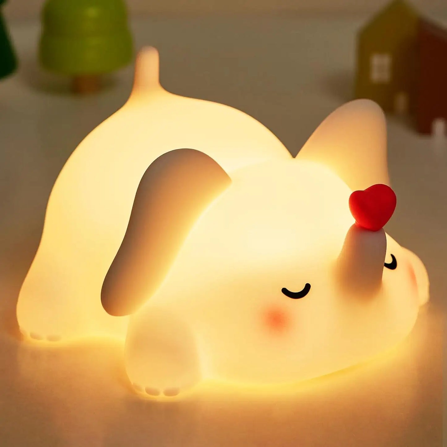 Hot Sale Touch Switch Control Cartoon Bedside Lamp Elephant Night Light