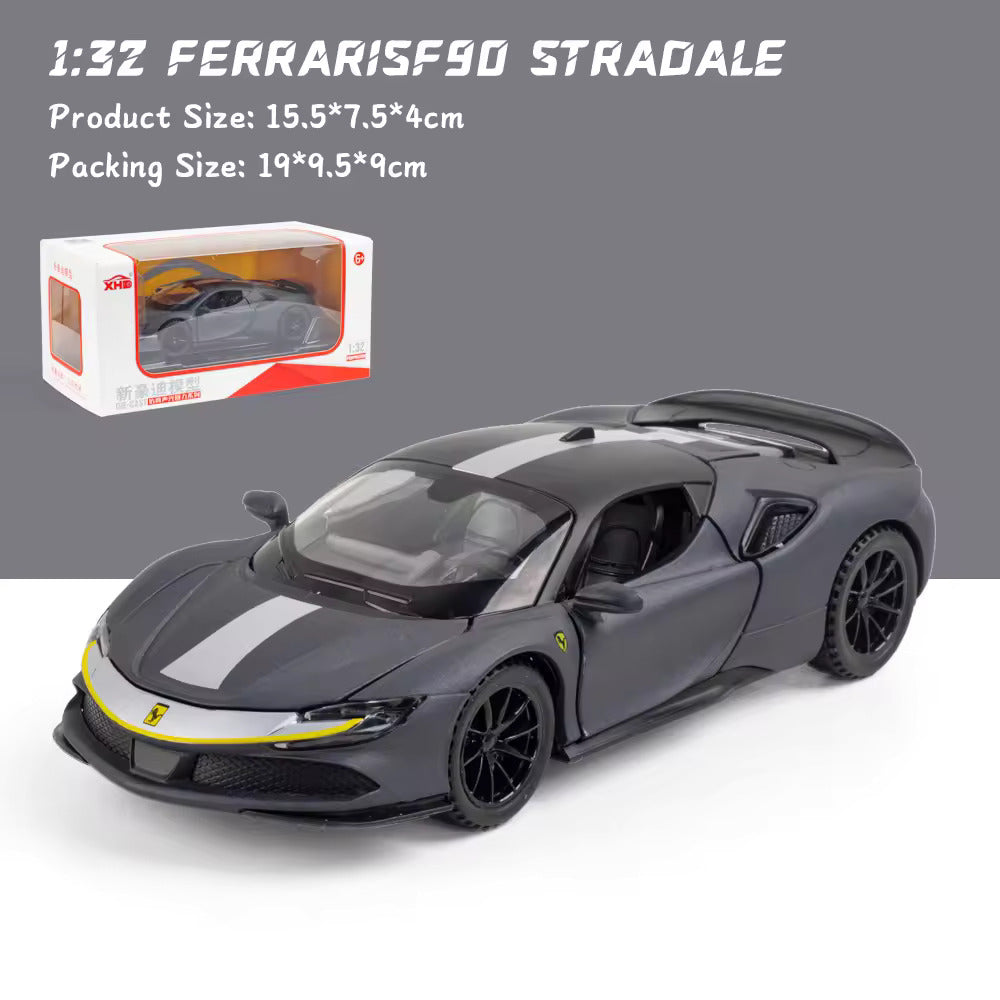 Ferrari Sf90 Scale Model Diecast Metalcar - All Size