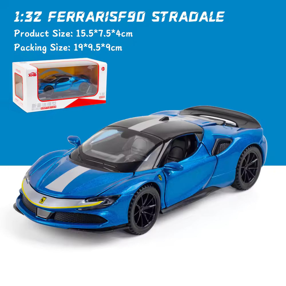 Ferrari Sf90 Scale Model Diecast Metalcar - All Size