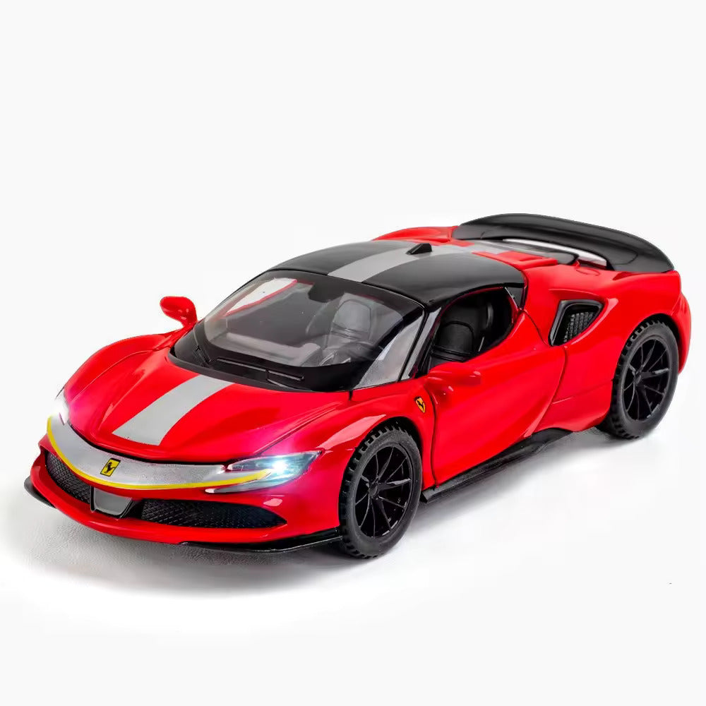 Ferrari Sf90 Scale Model Diecast Metalcar - All Size