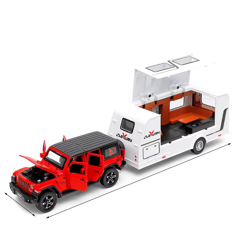 Wrangler Jeep Trailer Scale Model Diecast Metalcar - All Size