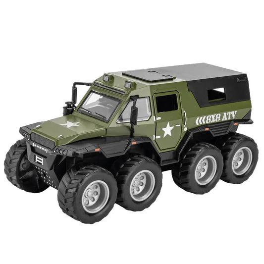 8X8 ATV Armoredpolice vehicle 1:24 Diecast Scale Model Car