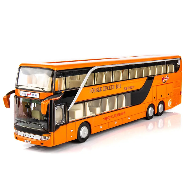 Double-Decker Tourist Bus Diecast Scale Model
