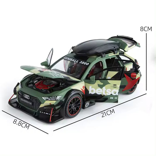 Audi Rs6 Militery Scale Model Diecast Metalcar - All Size