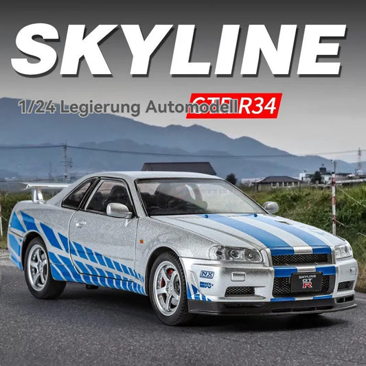 Nissan Skyline R34 GT-R 1:24 diecast scale model car collectible